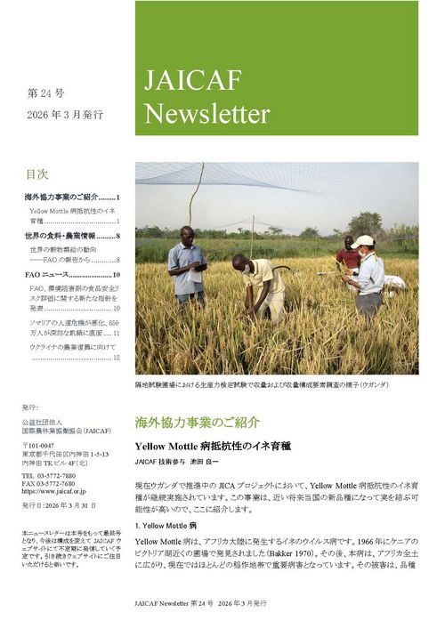 JAICAF Newsletter』第24号